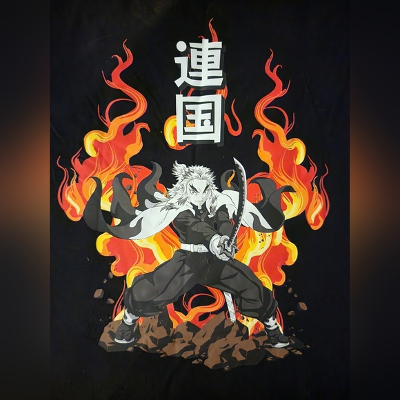 SLANNG Demon Slayer Anime Rengoku Tshirt Sz. Medium - Picture 4 of 6